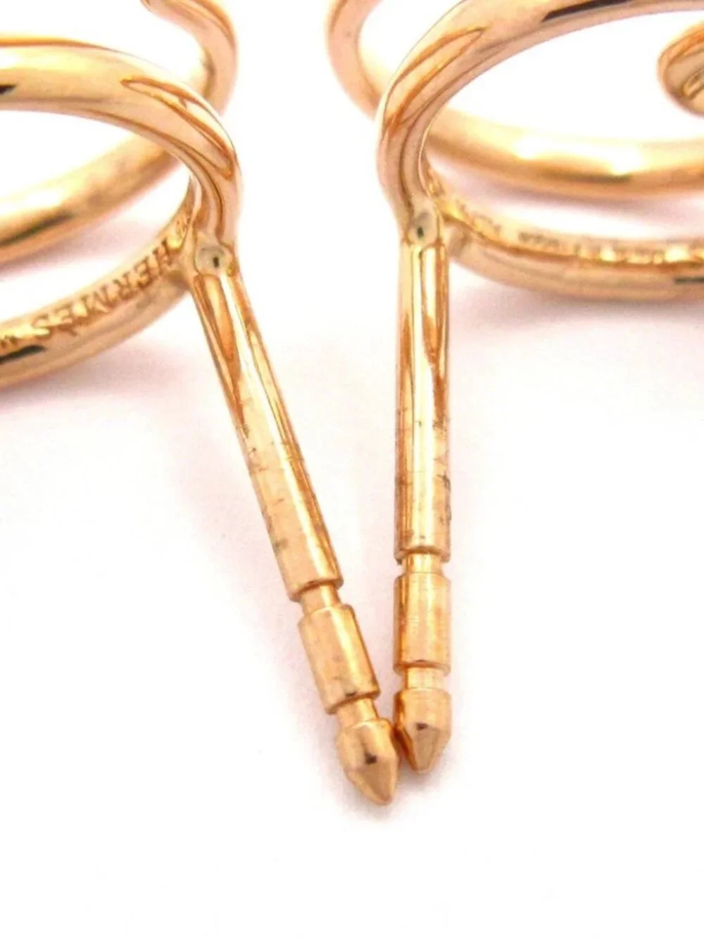 HERMES Vertige Cool TPM 18K Rose Gold Diamond Earrings